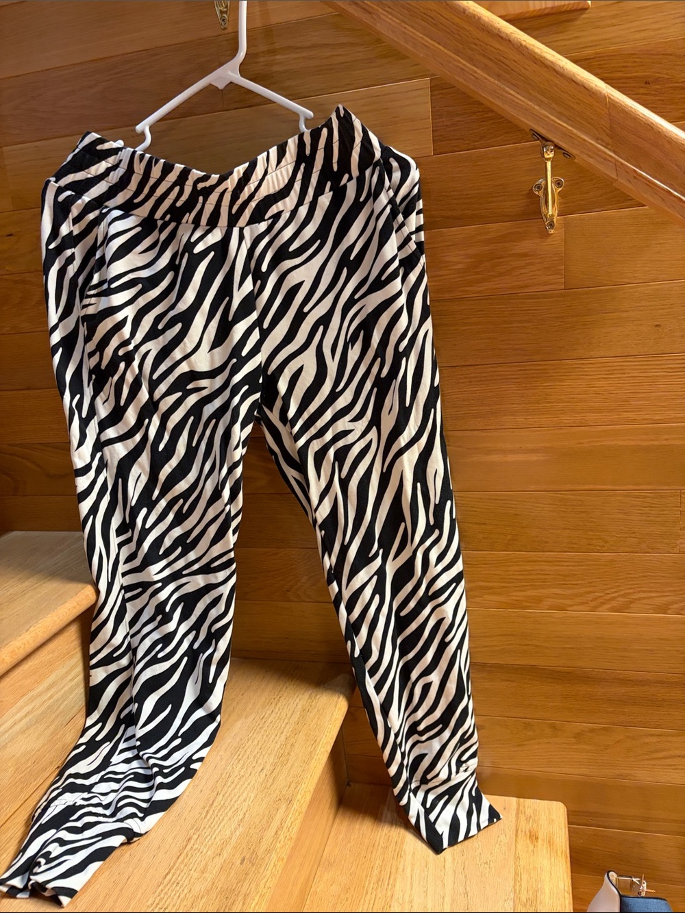CAbi Black & White Zebra Print Joggers